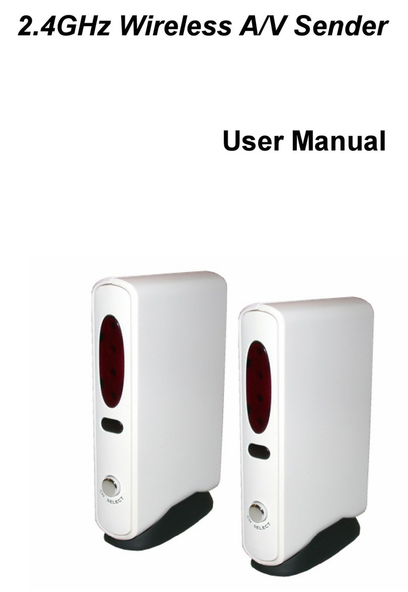 Quatech Wireless A/V Sender 2.4GHz user manual