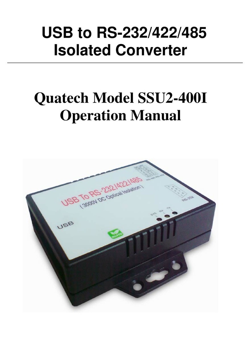 Quatech USB to RS-232/422/485 Isolated Converter... Operation manual