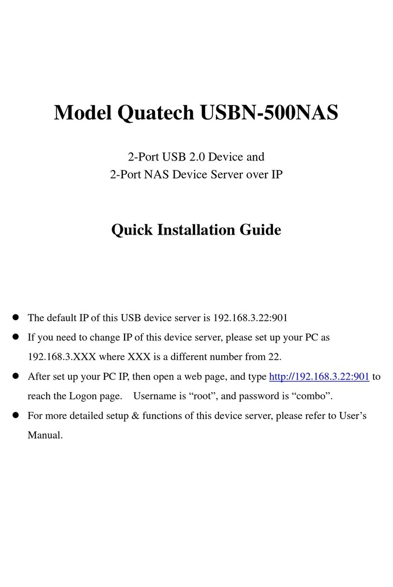 Quatech USBN-500NAS User manual