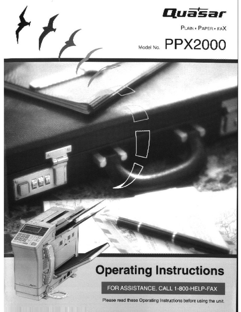Quasar PPX2000 operating instructions