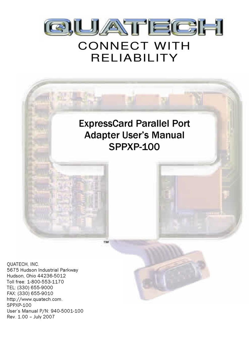 Quatech SPPXP-100 User manual