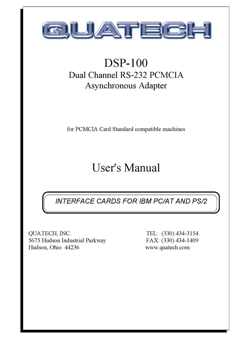 Quatech DSP-100 User manual