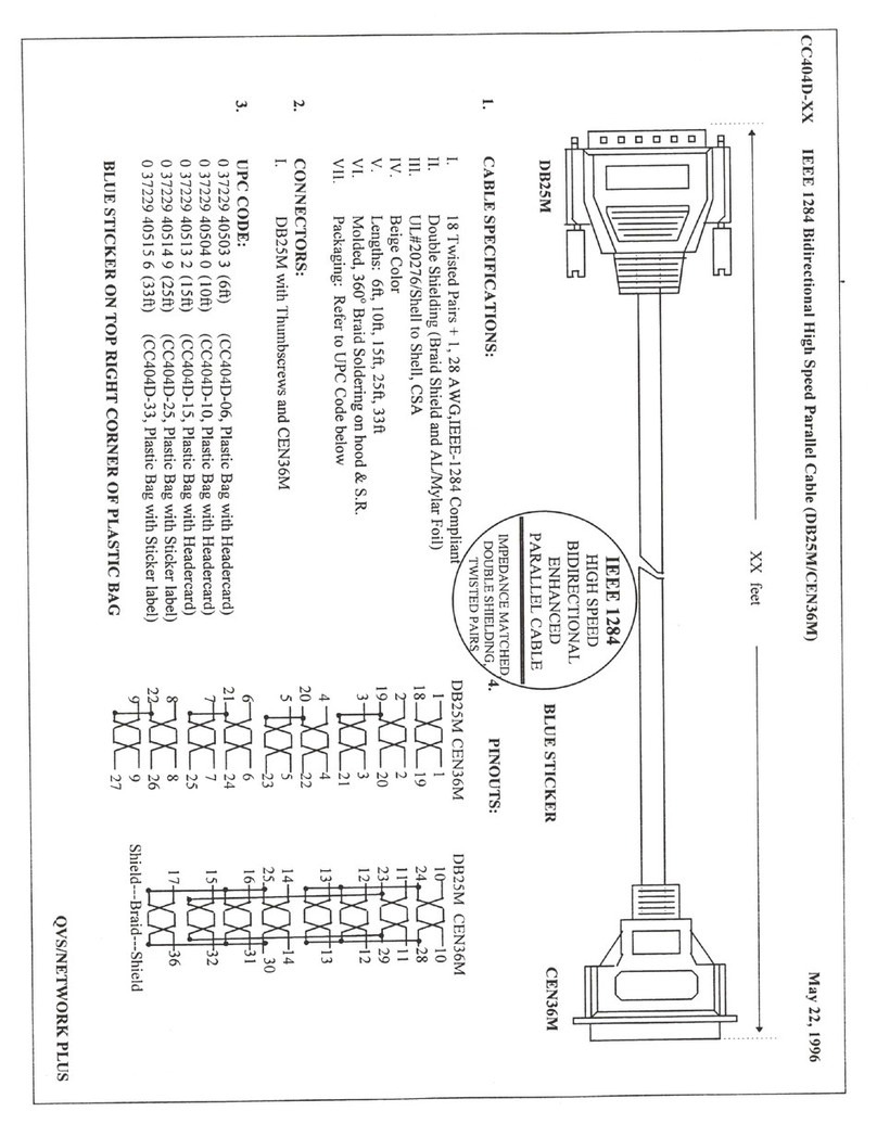 QVS CEN36M Specification sheet