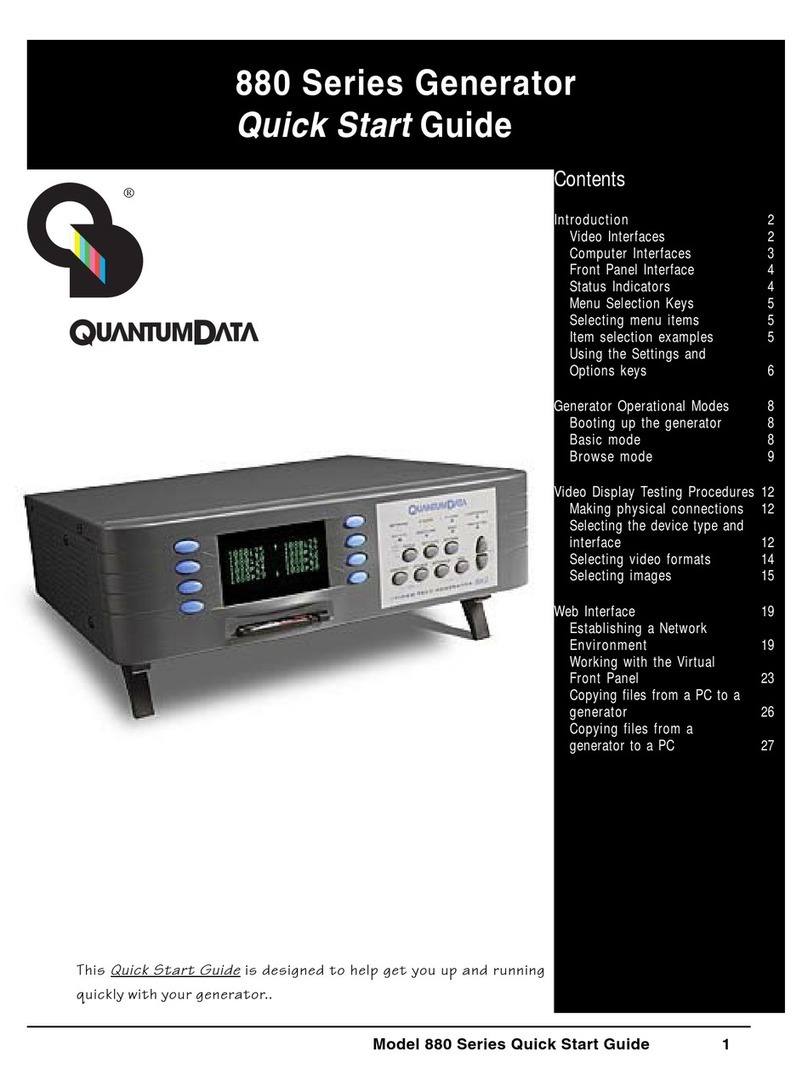 Quantum Data 880 Series quick start guide