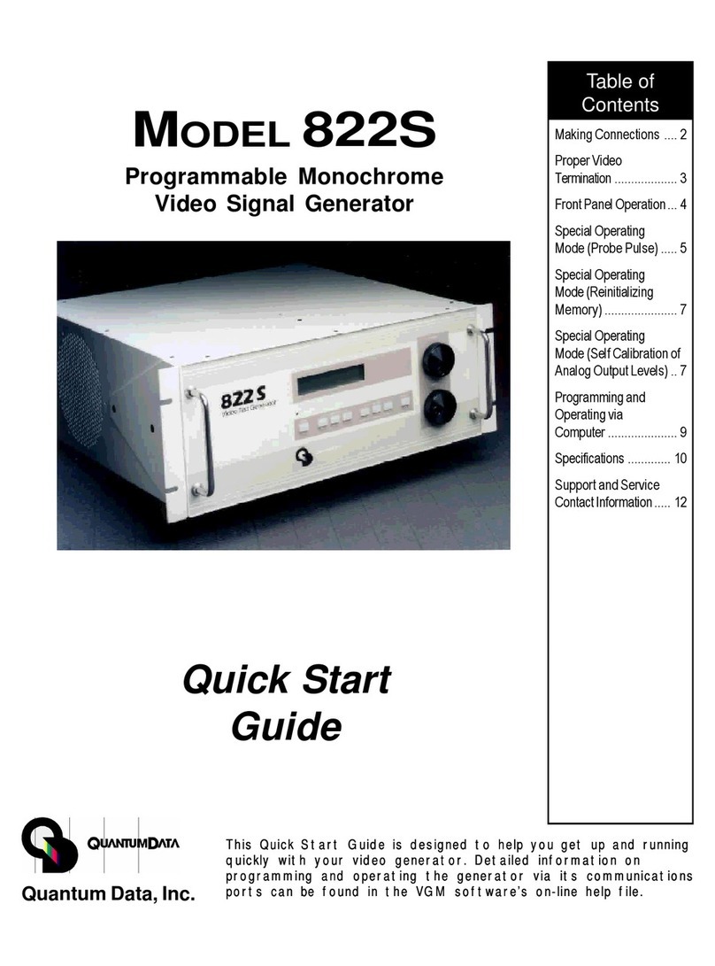 Quantum Data 822S quick start guide