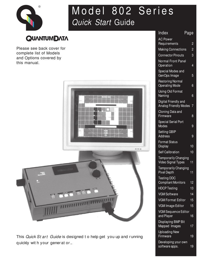 Quantum Data 802 Series User manual