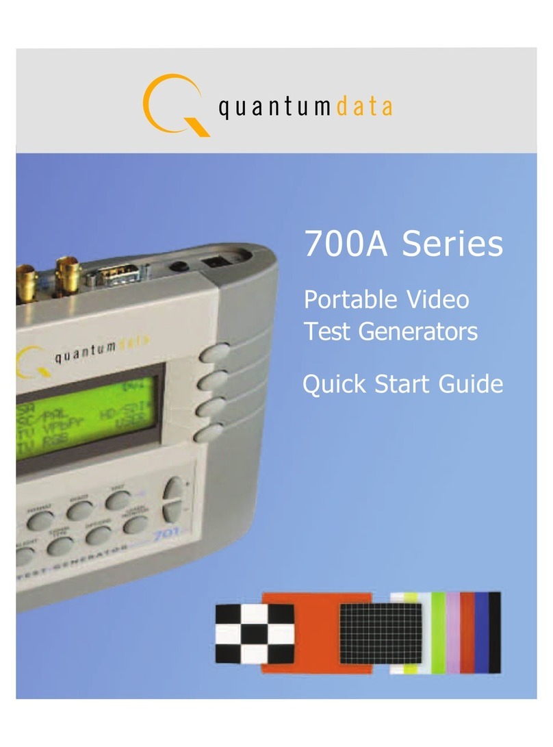 Quantum Data 700A Series quick start guide