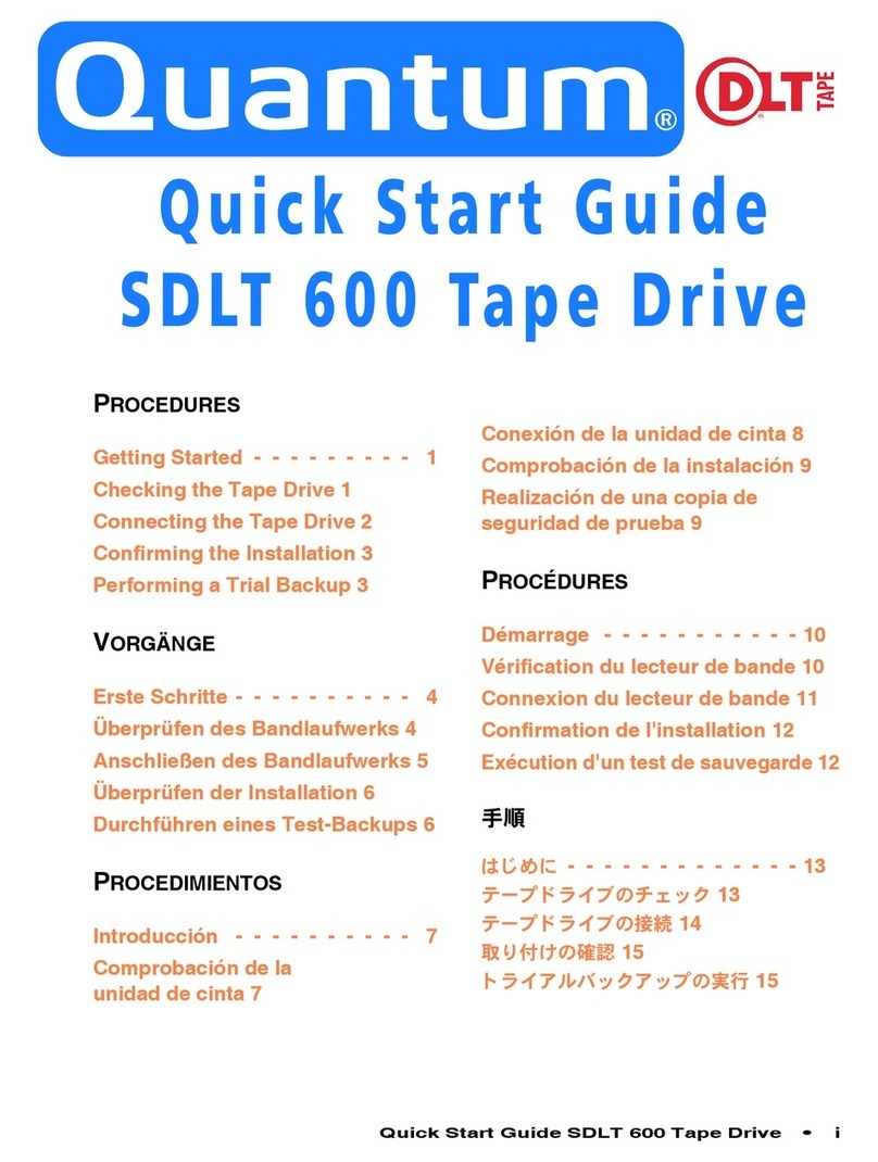 Quantum DLTtape SDLT 600 User manual