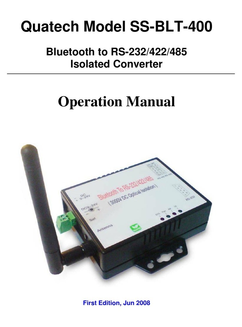 Quatech SS-BLT-400 Operation manual