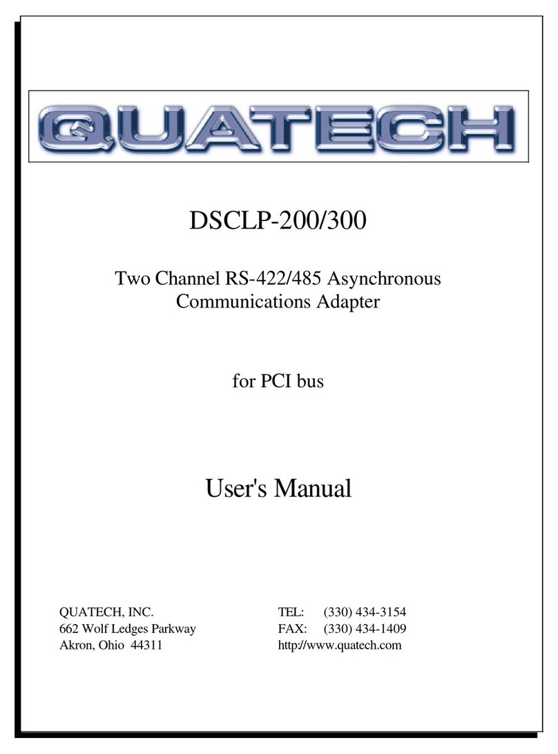 Quatech RS-422 User manual