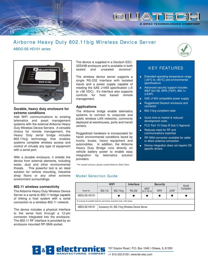 Quatech ABDG-SE-HD101 series Owner's manual