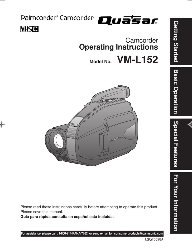 Quasar Palmcorder VM-L152 User manual