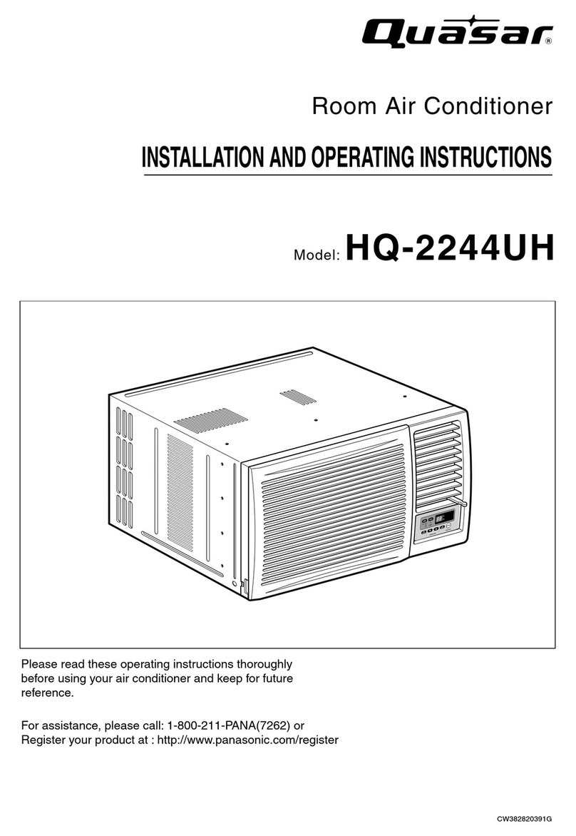 Quasar HQ-2244UH Installation and operating instructions