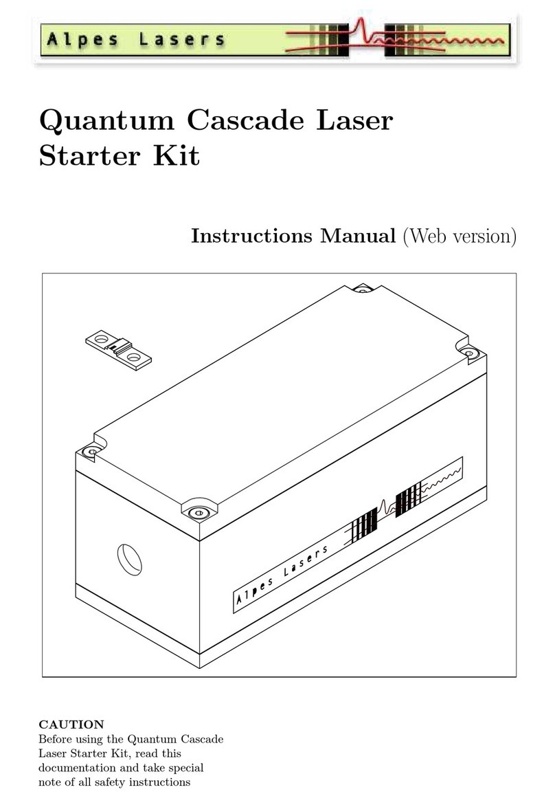 Alpes Lasers Cascade Laser Starter Kit instruction manual