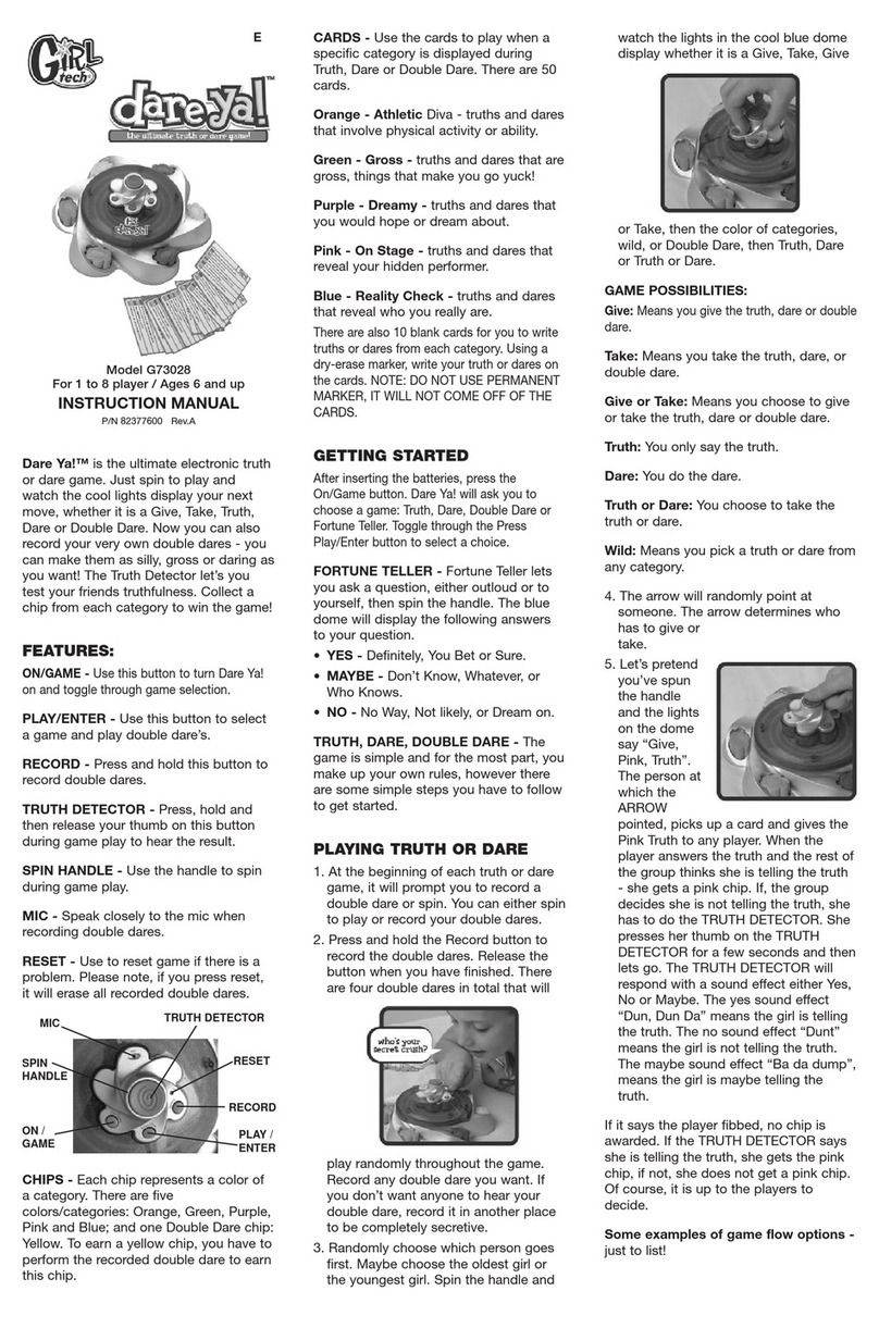Girl tech G73028 instruction manual