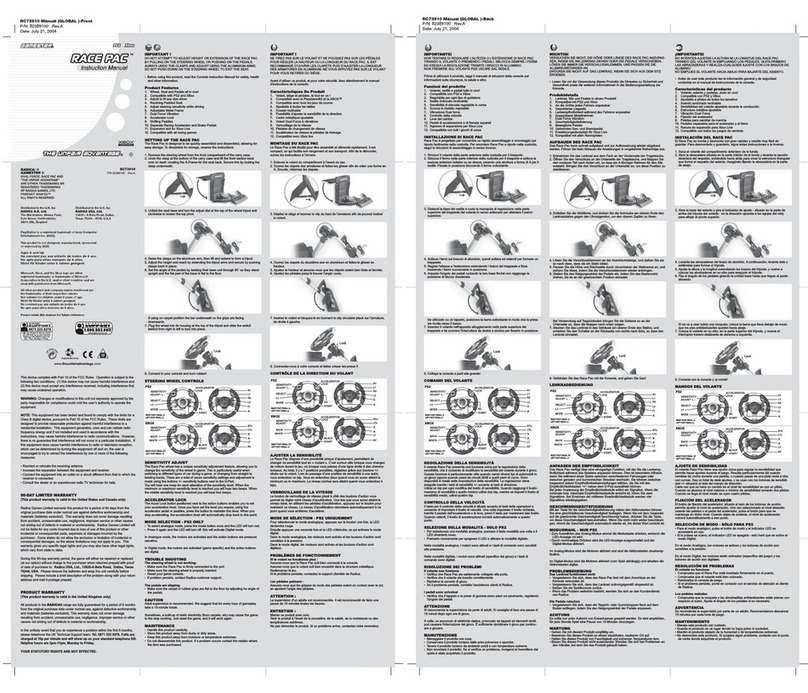 Radica Games Race Pac PS2 User manual