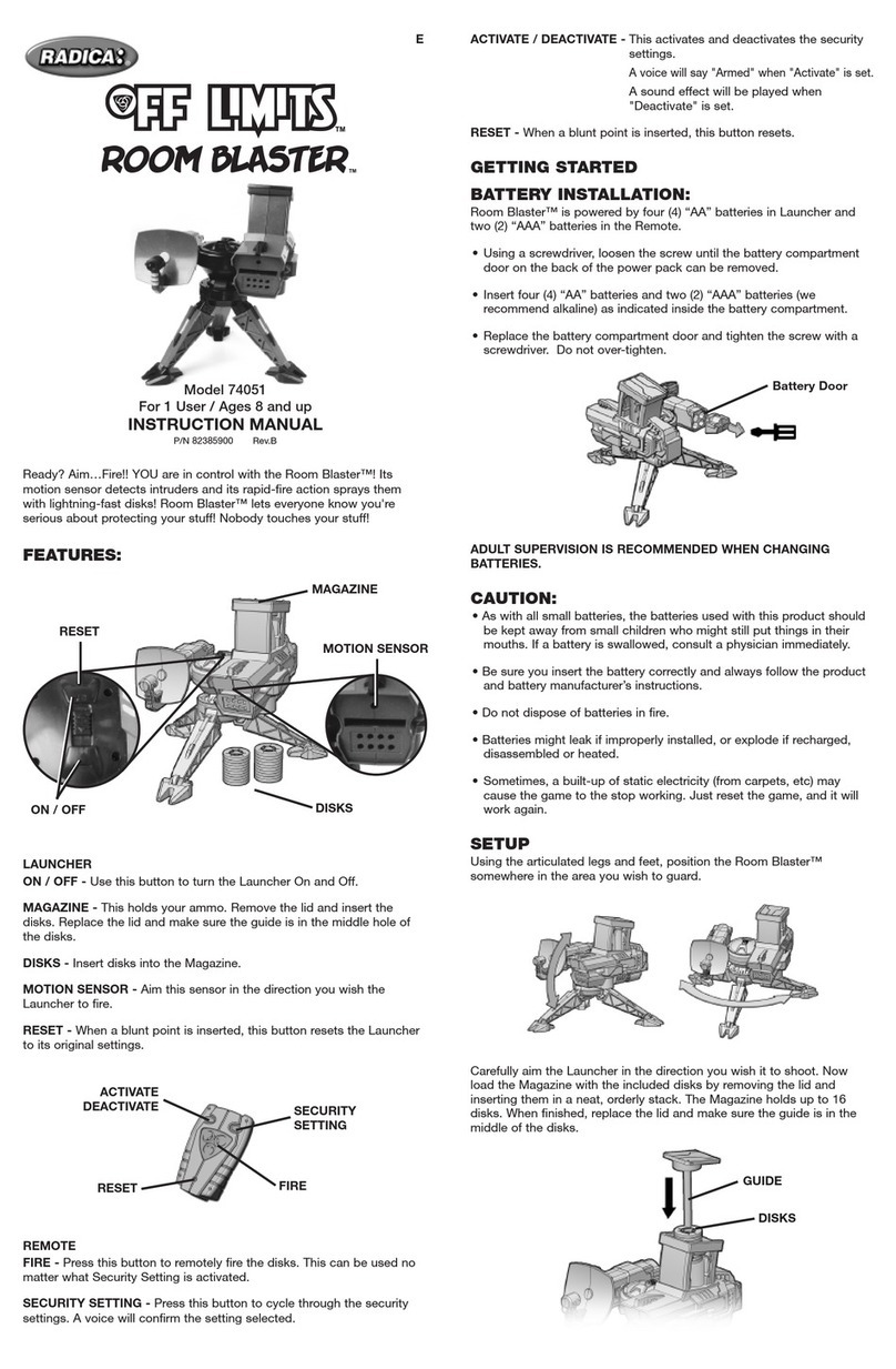 Radica Games Off Limits Room Blaster 74051 instruction manual
