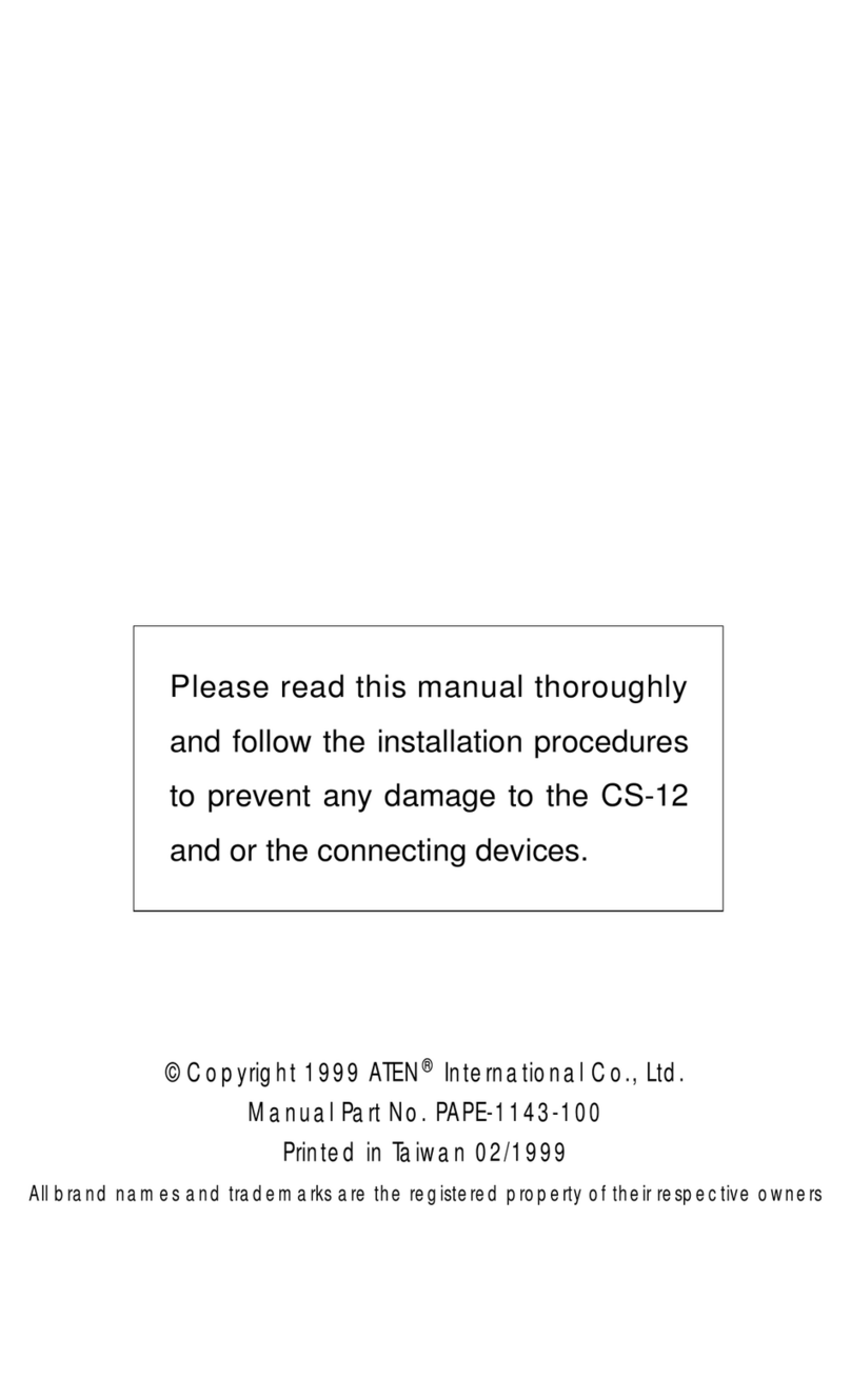 ATEN ServerMaster CS12  CS12 CS12 User manual