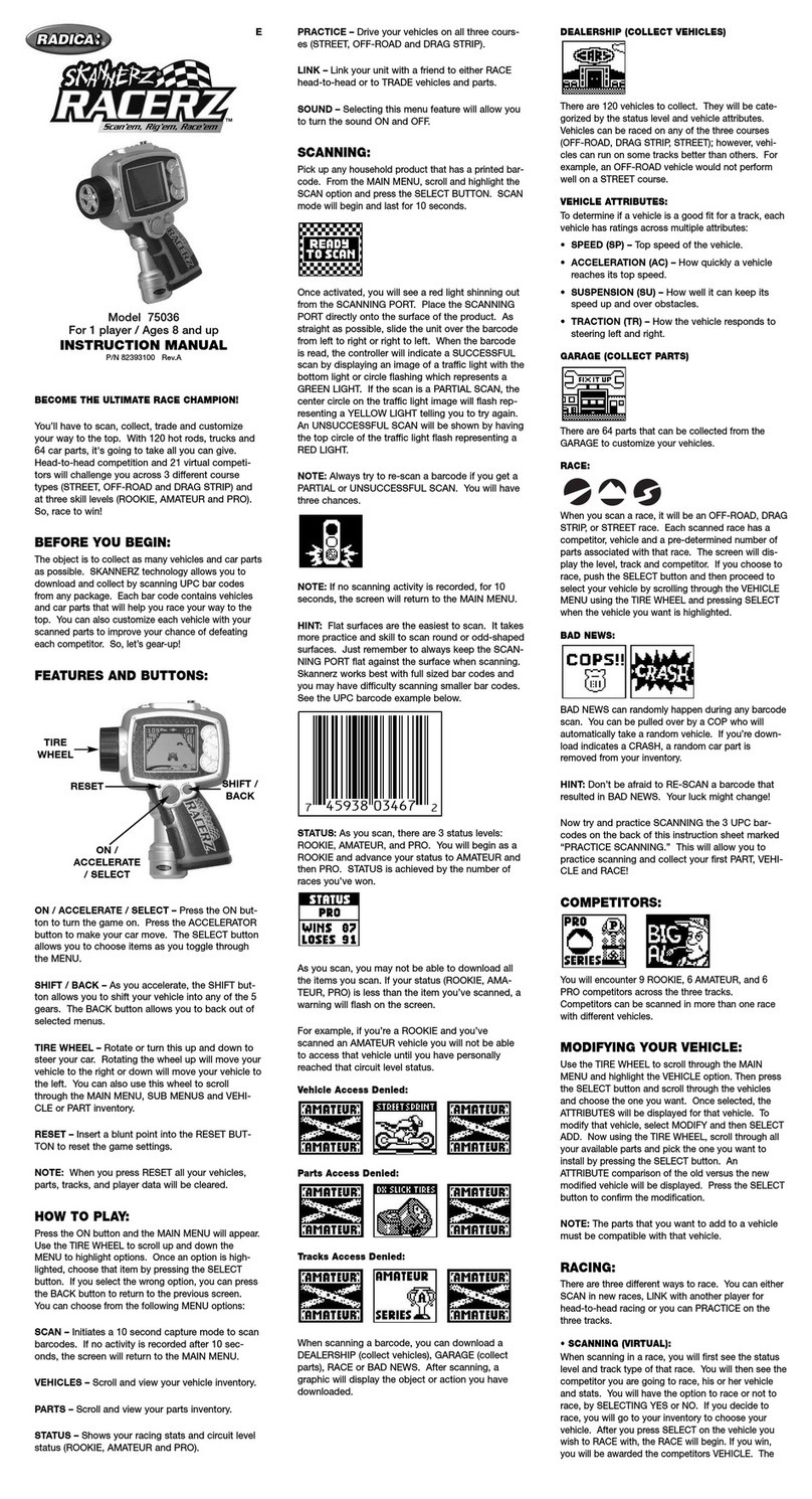 Radica Games 75036 instruction manual Radica Games 75036 instruction manual