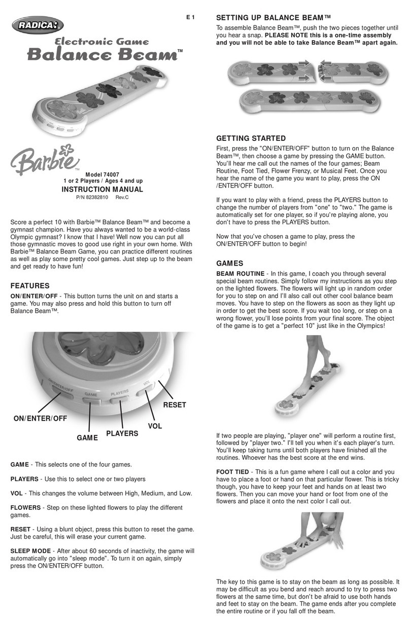 Radica Games 74007 instruction manual