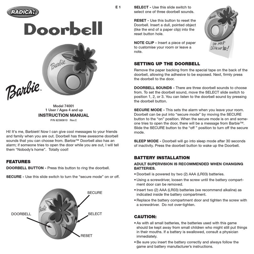 Radica Games 74001 instruction manual