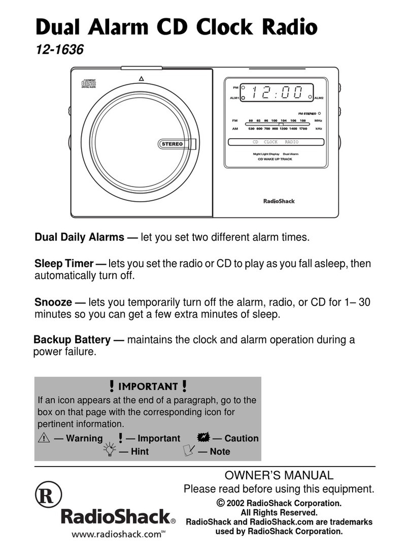 Radio Shack 12-1636 User manual