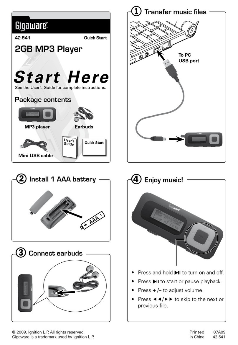 Gigaware Gigaware 42-541 quick start guide