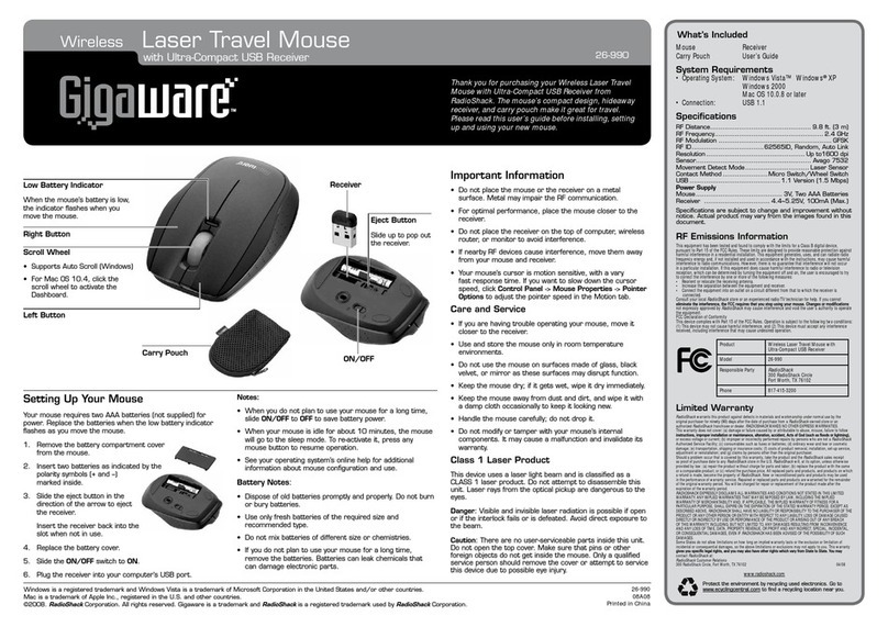 Gigaware Gigaware 26-990 user guide