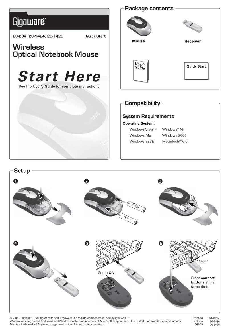 Gigaware Gigaware 26-284A quick start guide