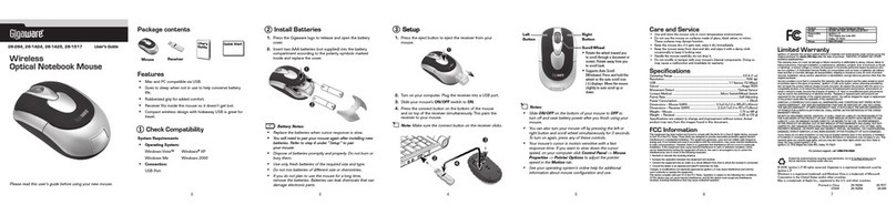 Radio Shack Gigaware 26-1424 user guide