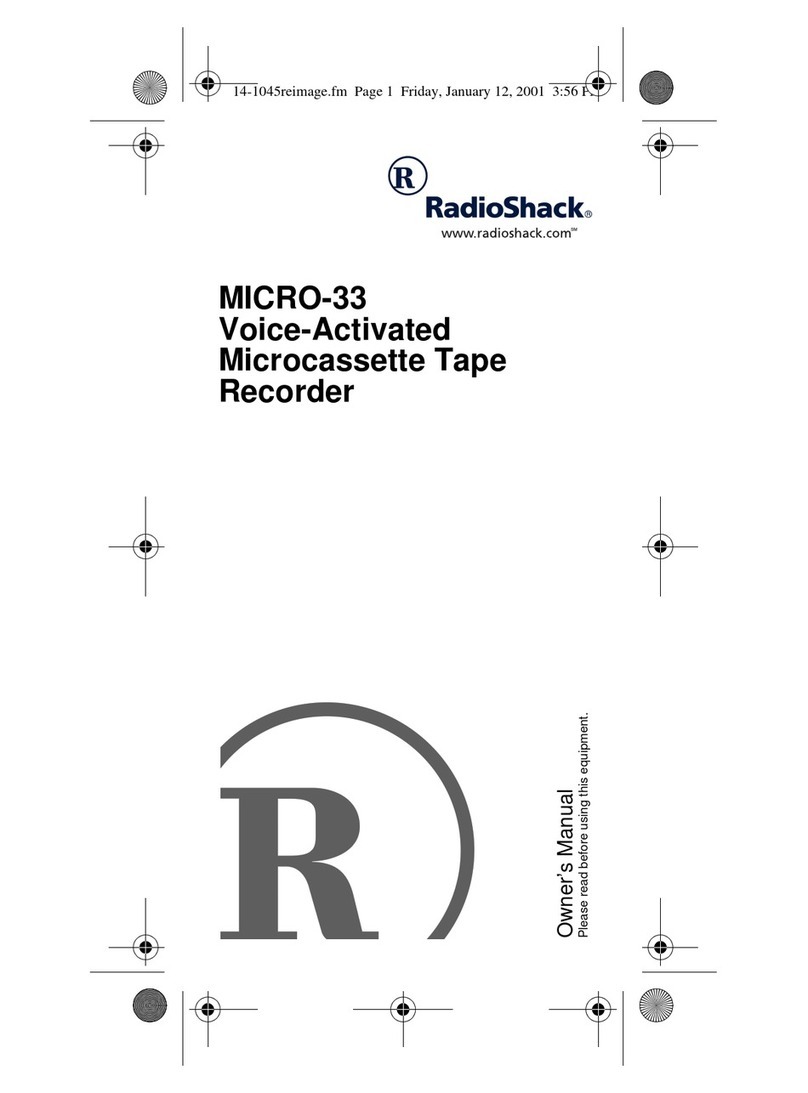 Radio Shack MICRO-33 User manual