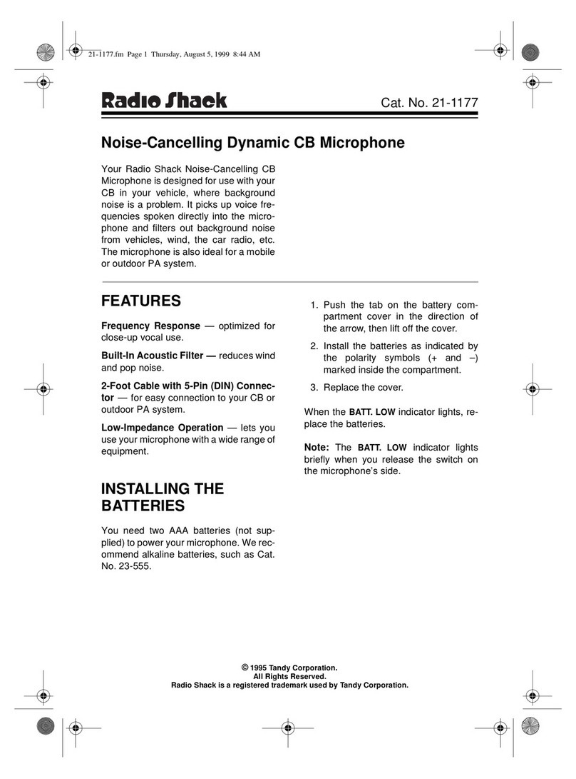 Radio Shack 21-1177 User manual