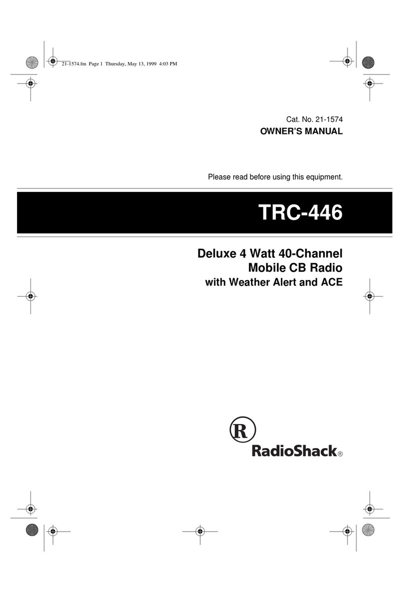 Radio Shack TRC-446 User manual