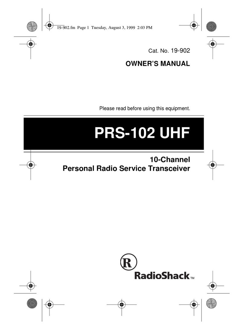 Radio Shack 19-902 User manual