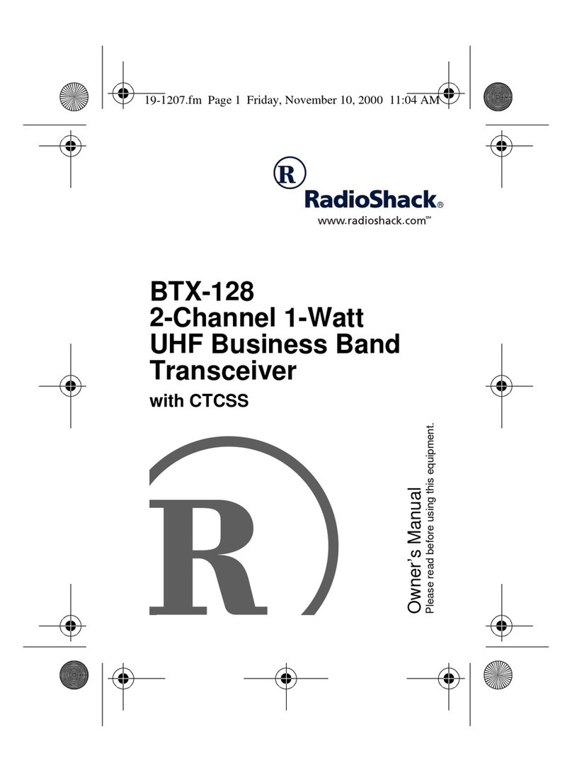 Radio Shack BTX-128 User manual