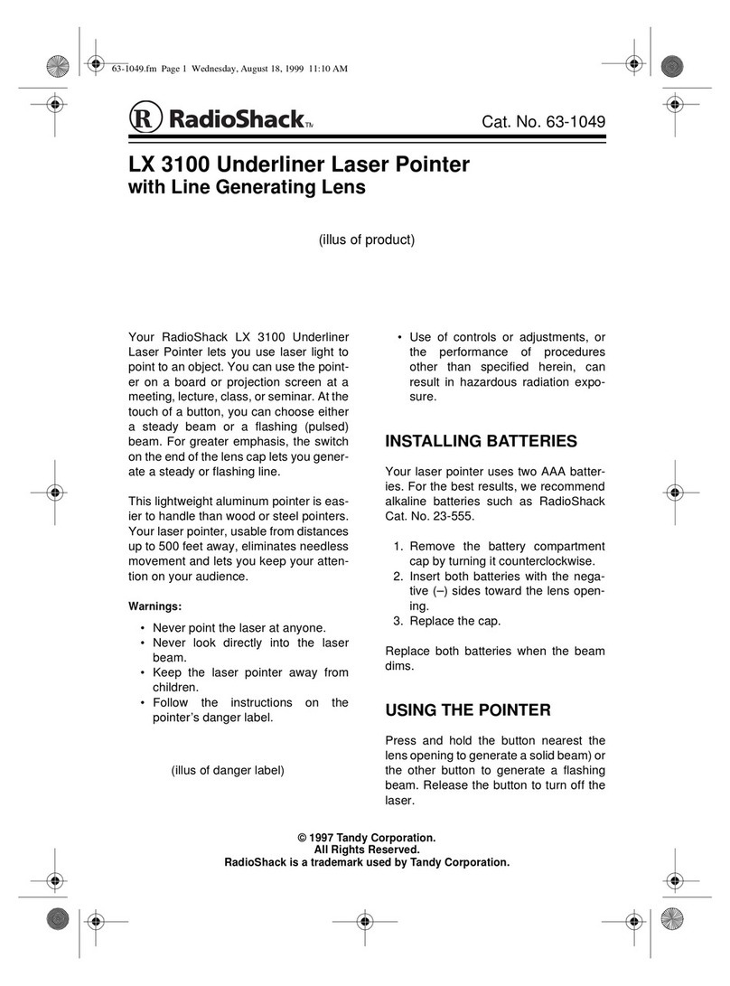 Radio Shack LX-3100 user manual