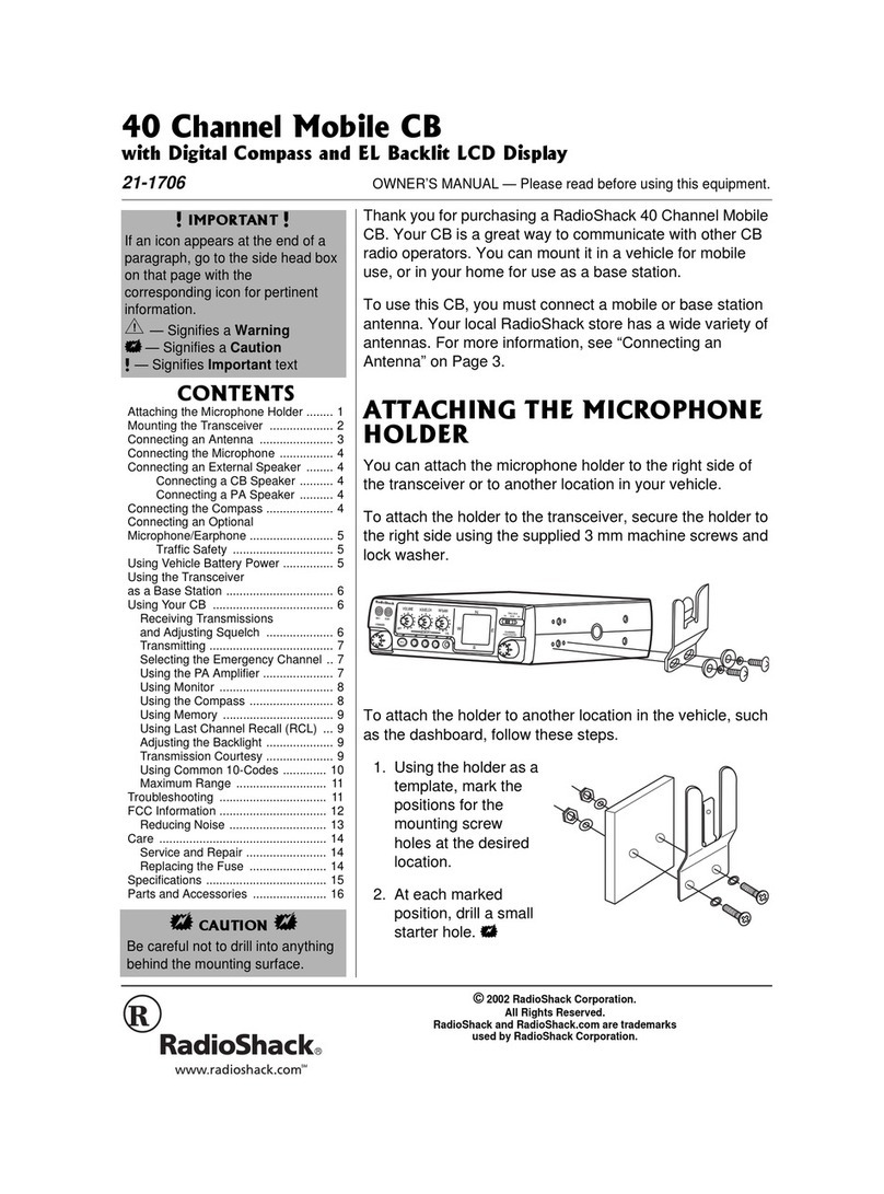 Radio Shack 21-1706 owner's manual