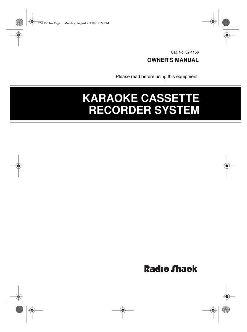 Radio Shack 32-1156 owner's manual
