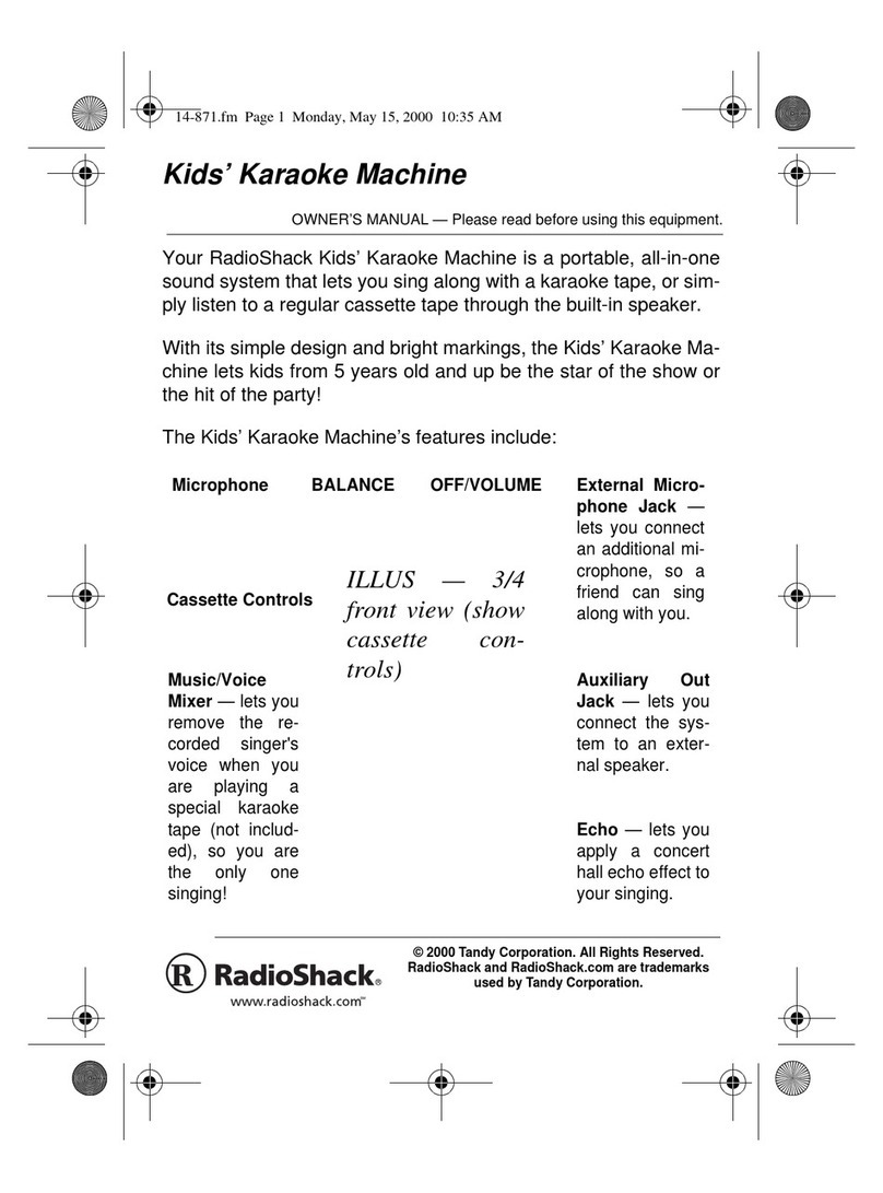 Radio Shack 14-871 User manual Radio Shack 14-871 User manual