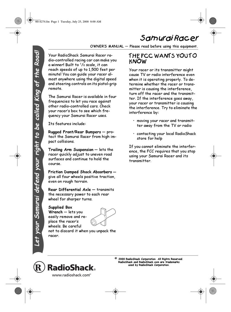 Radio Shack Samurai Racer 60-4274 owner's manual
