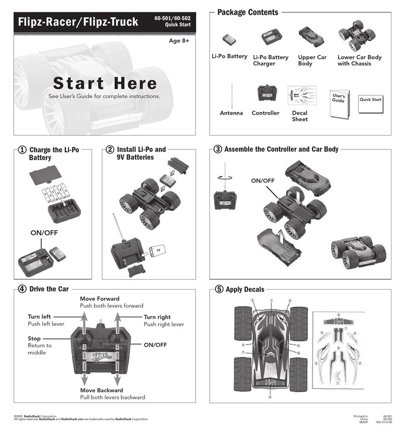 Radio Shack 60-501 quick start