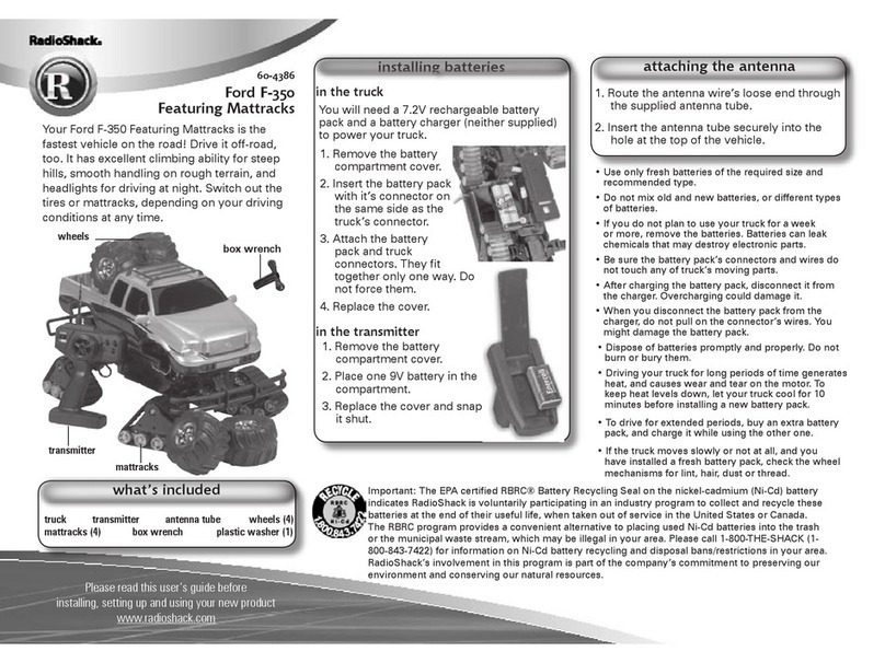 Radio Shack F-350 User manual Radio Shack F-350 User manual