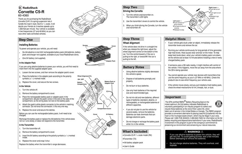 Radio Shack 60-4360 user guide