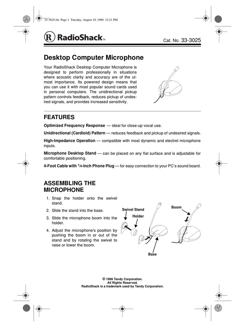 Radio Shack 33-3025 User manual