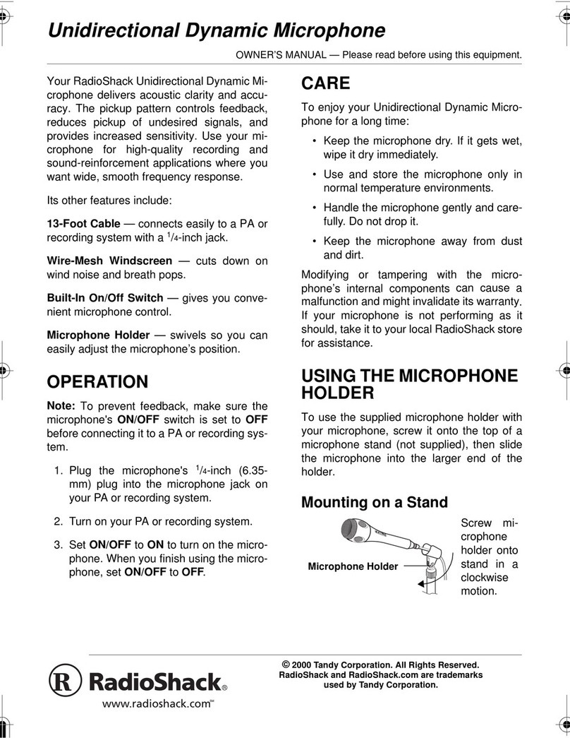Radio Shack 33-3024 owner's manual