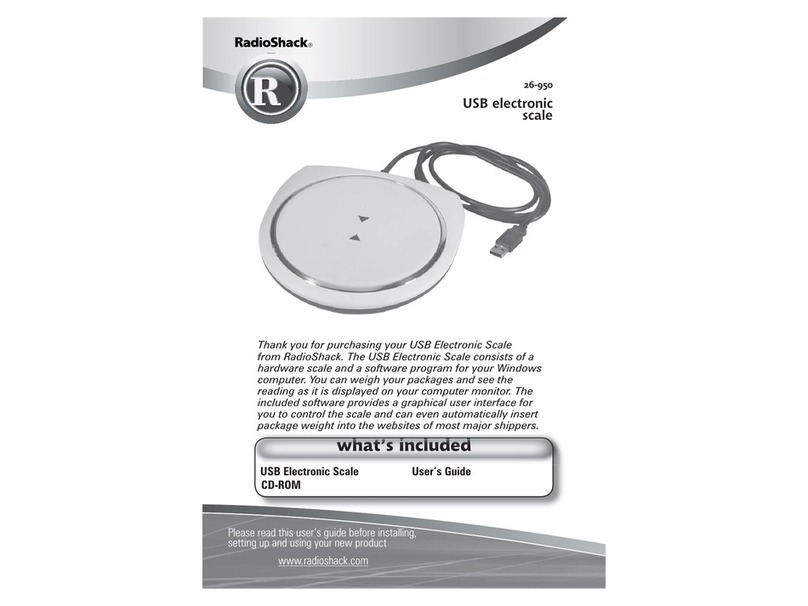Radio Shack USB Electronic Scale user guide