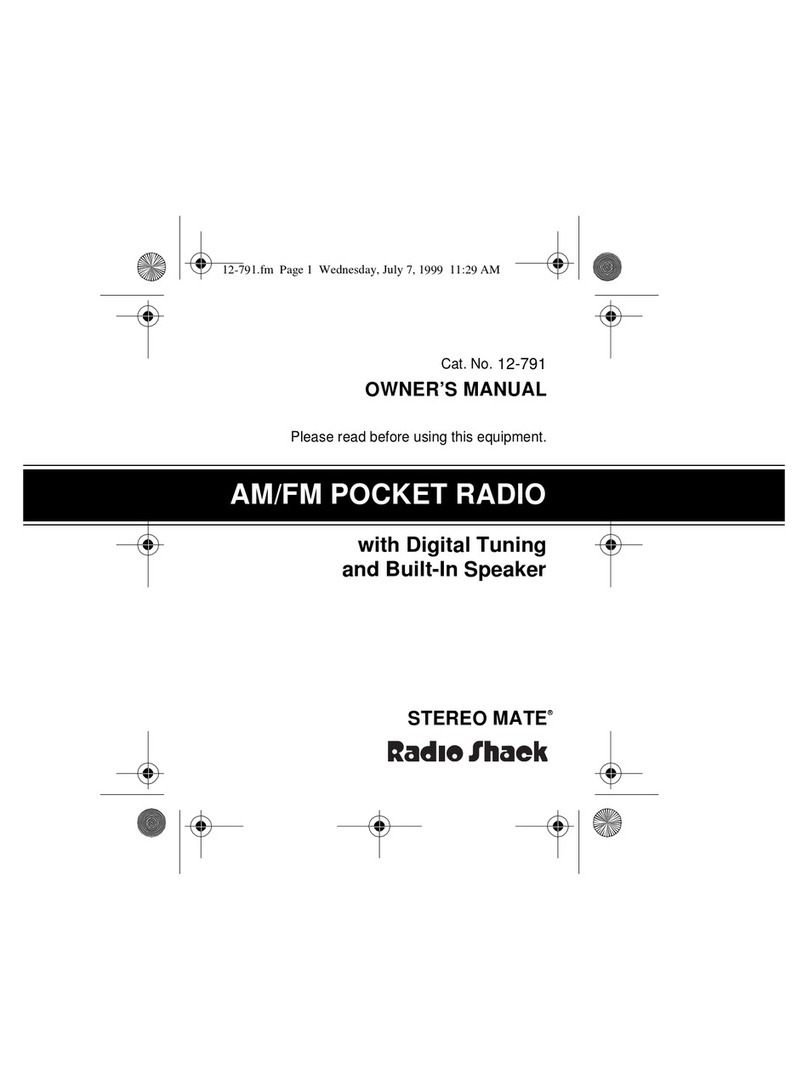 Radio Shack STEREO MATE 12-791 owner's manual