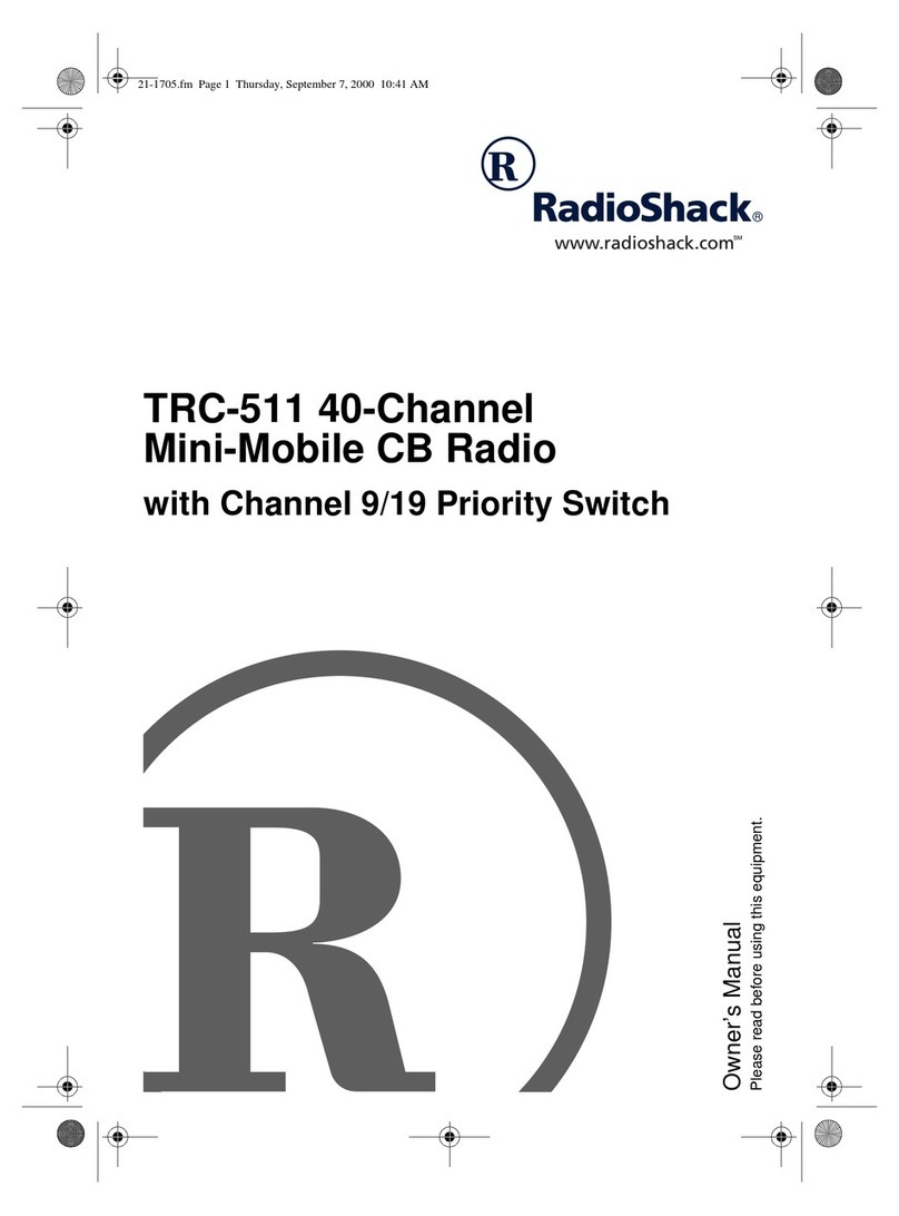 Radio Shack TRC-511 User manual