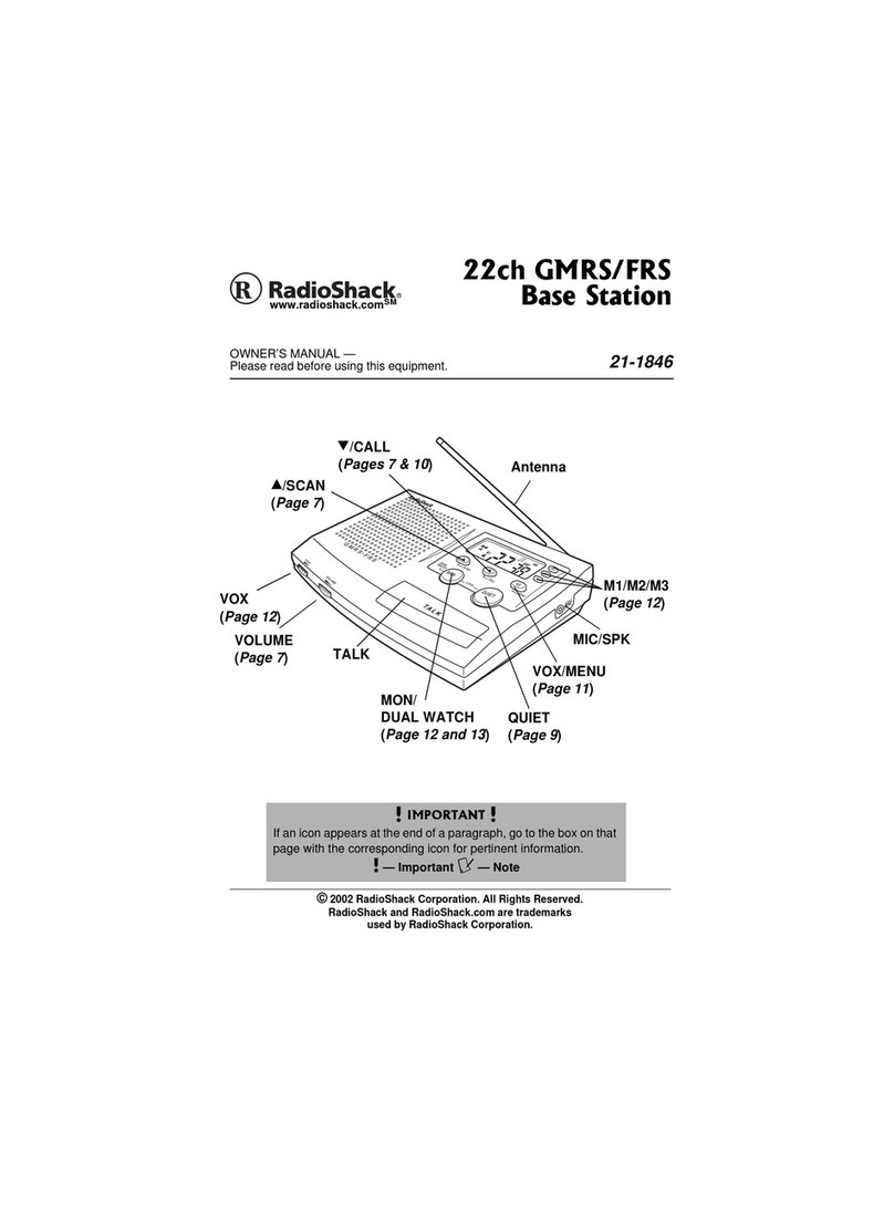Radio Shack 22CH GMRS/FRS User manual