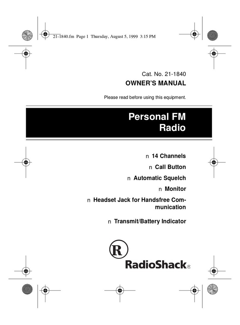 Radio Shack 21-1840 owner's manual